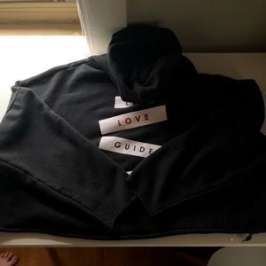 black cropped sweatshirt